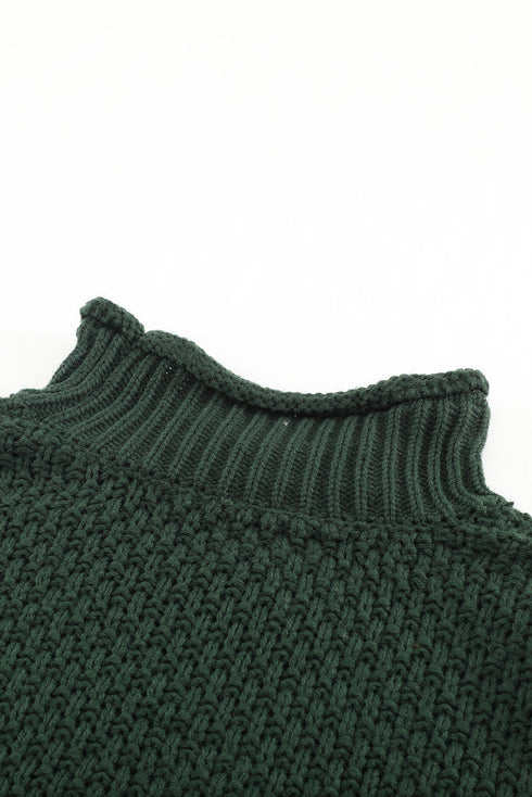 Oversized Chunky Batwing Long Sleeve Turtleneck Sweater